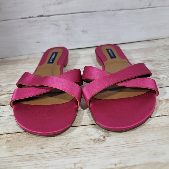 Margaux NWOB The Slide Sandals in pink orchid satin EU 38 - Picture 6 of 11